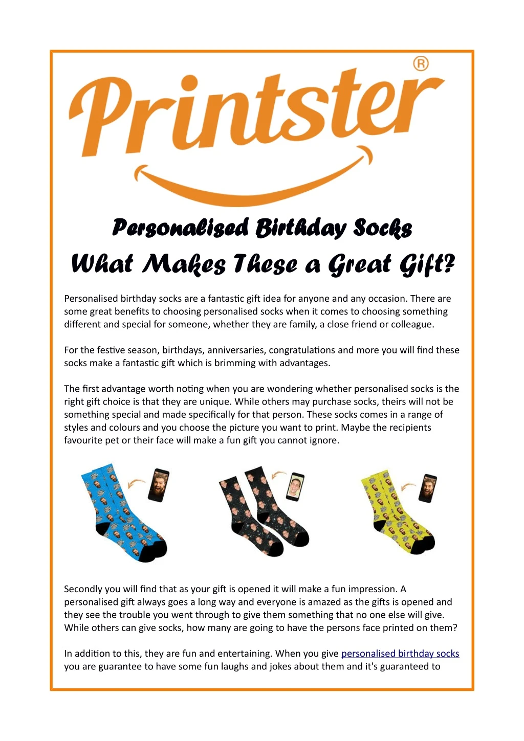 personalised birthday socks personalised birthday