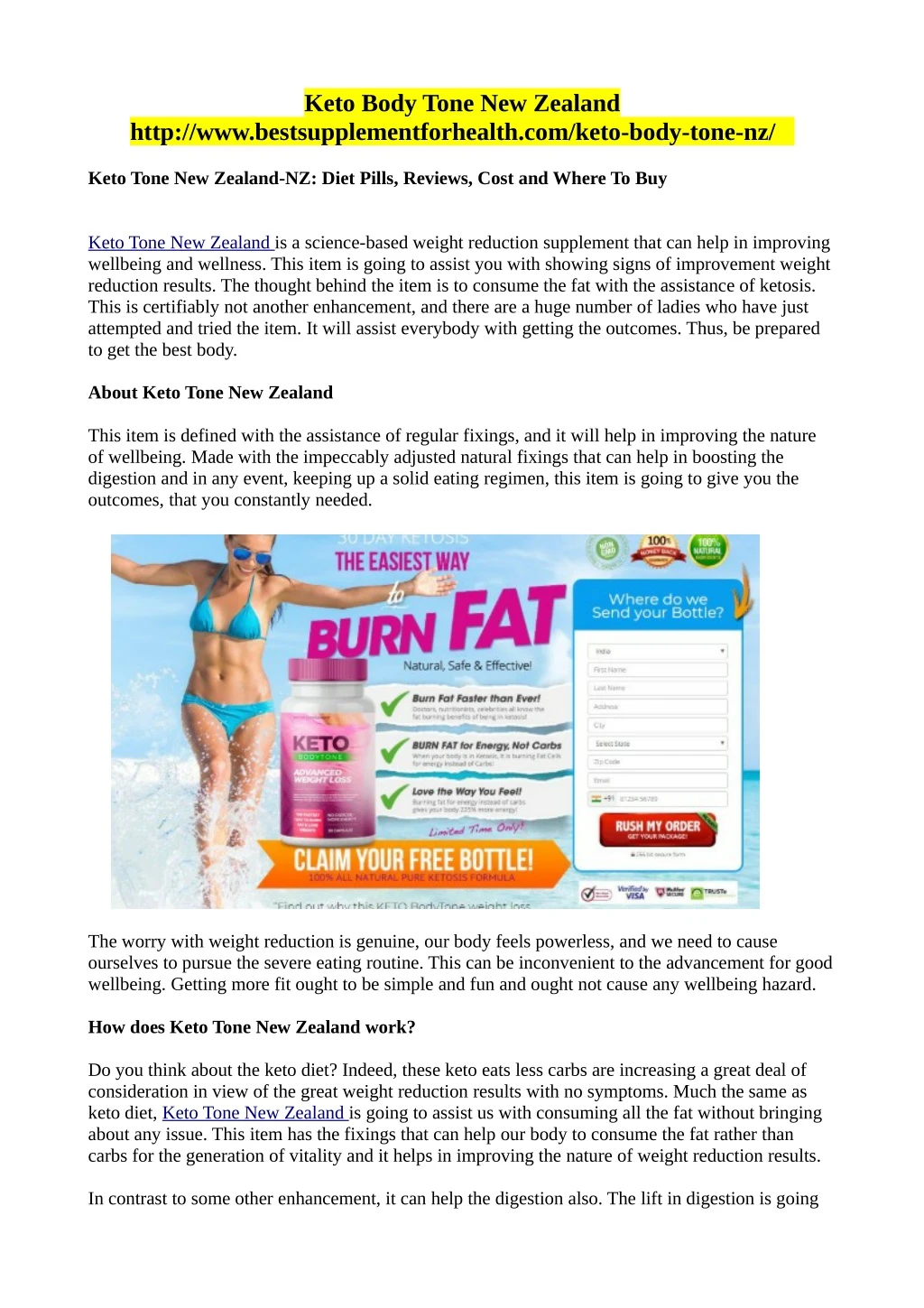 keto body tone new zealand