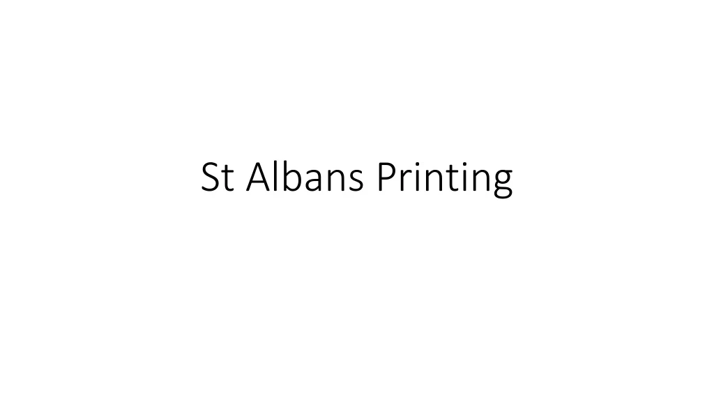 st albans printing
