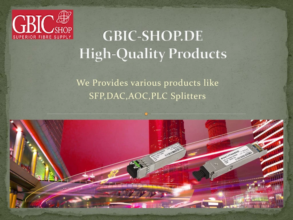 gbic shop de high quality products