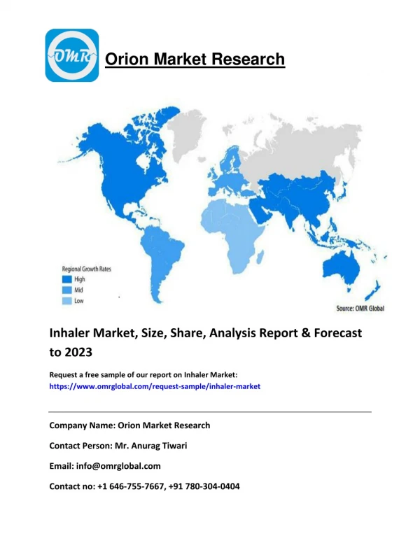 Global Inhaler Market Industry Size, Share, Growth and Forecast 2018-2023