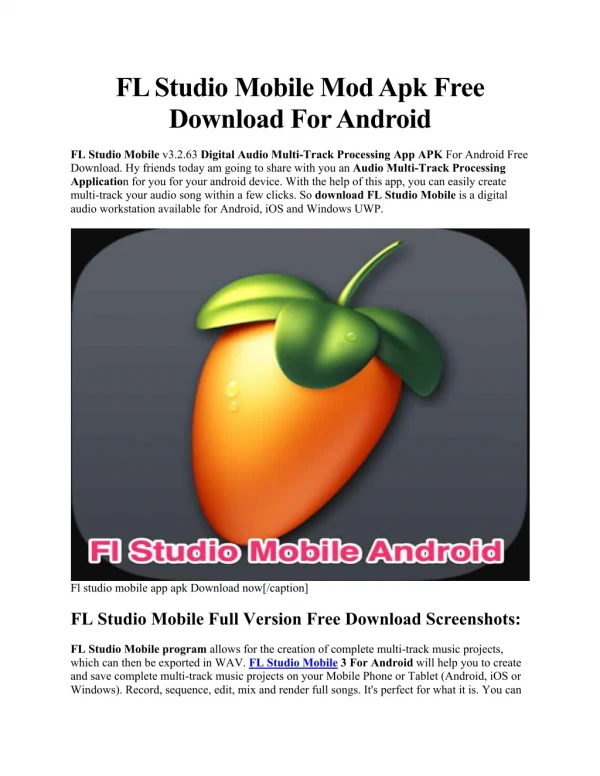 FL Studio Mobile v3.2.63 Mod Apk For Android Free Download