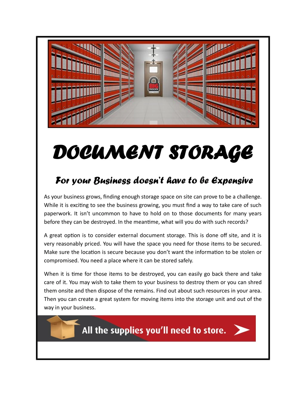 document storage document storage