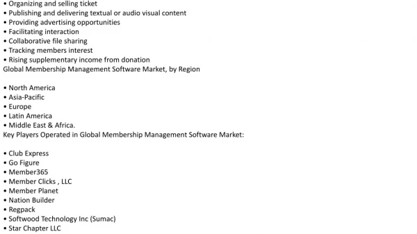 Global Membership Management Software Market