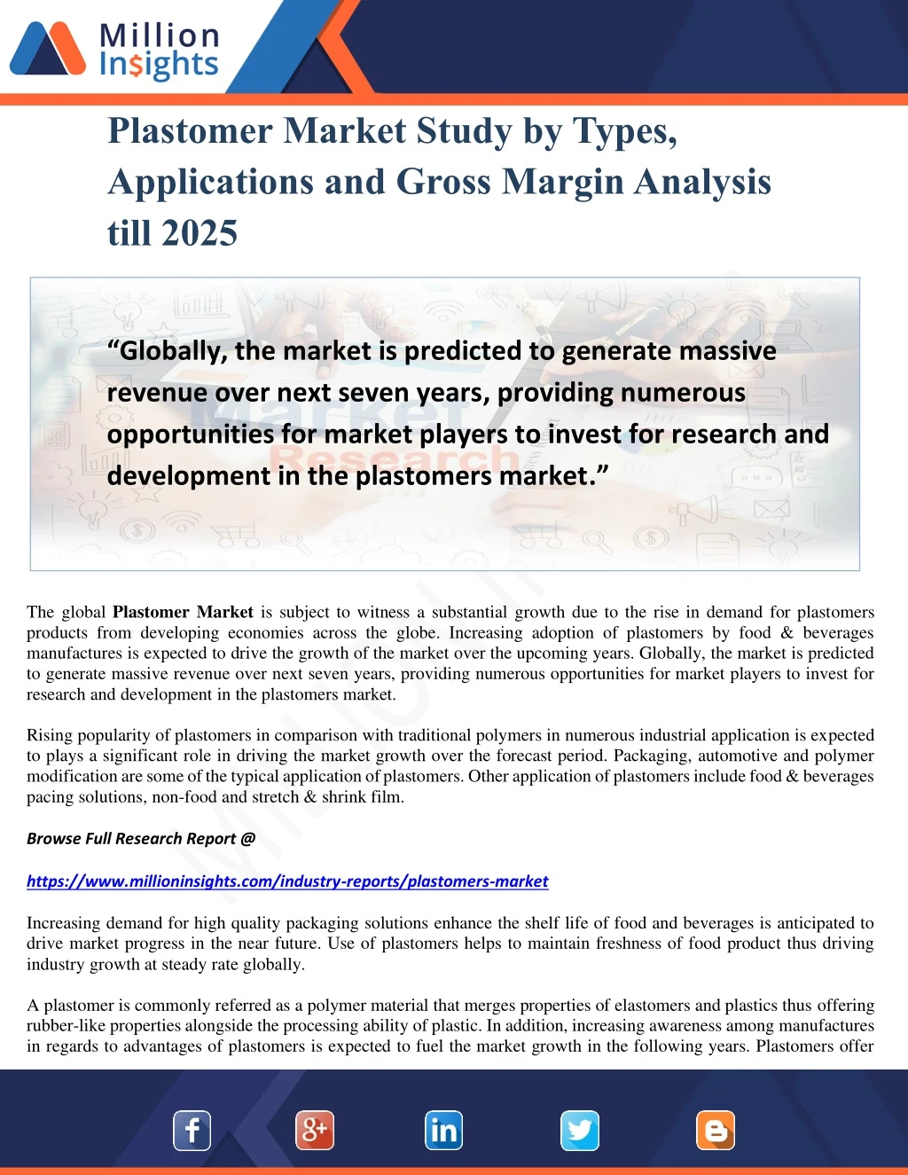 plastomer market study by types applications