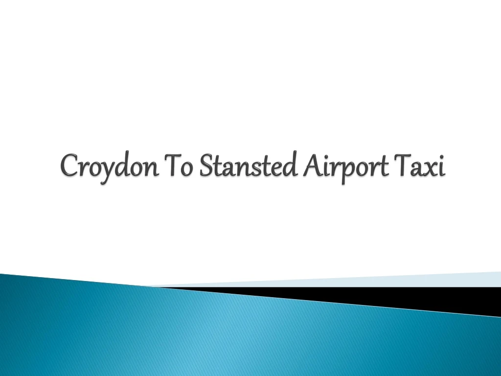 croydon to stansted airport taxi