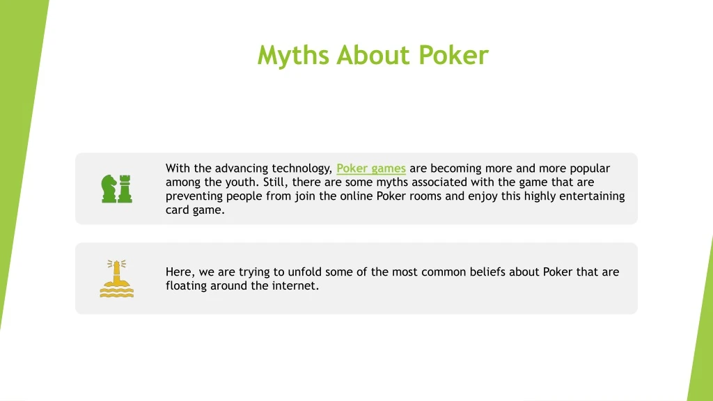 myths about poker
