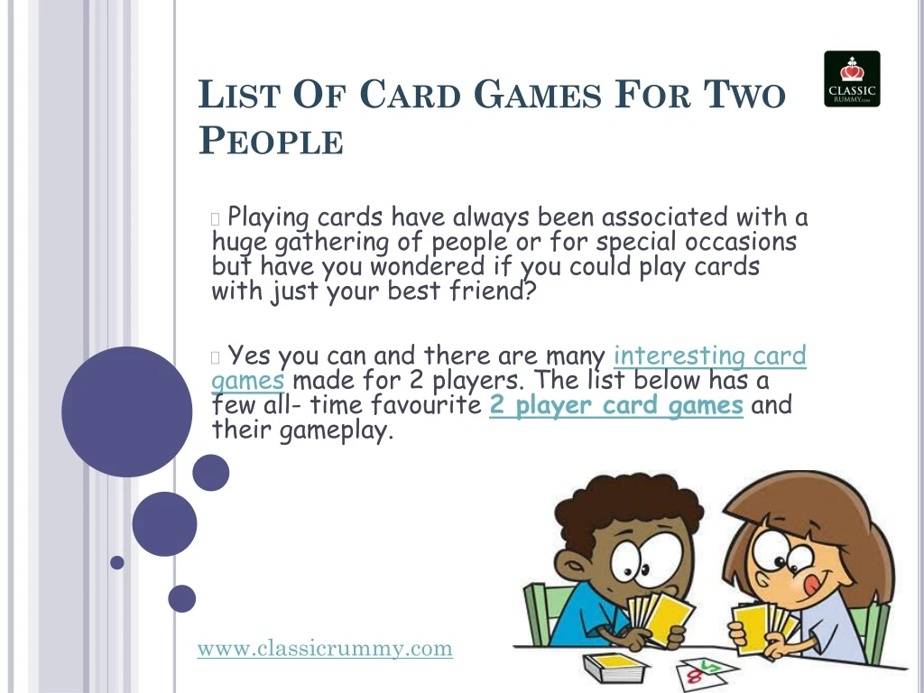 list of card games for two people