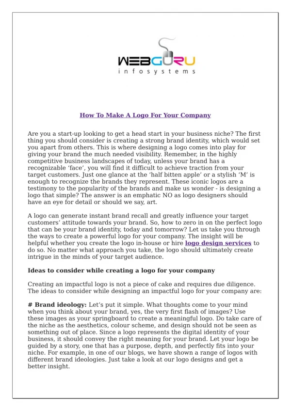 how to make a logo for your company