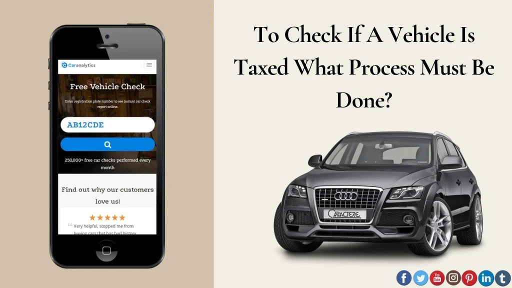 to check if a vehicle is taxed what process must