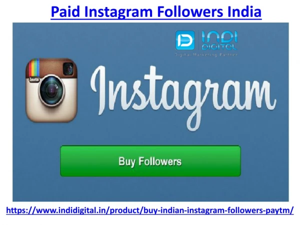 How to paid Instagram followers India