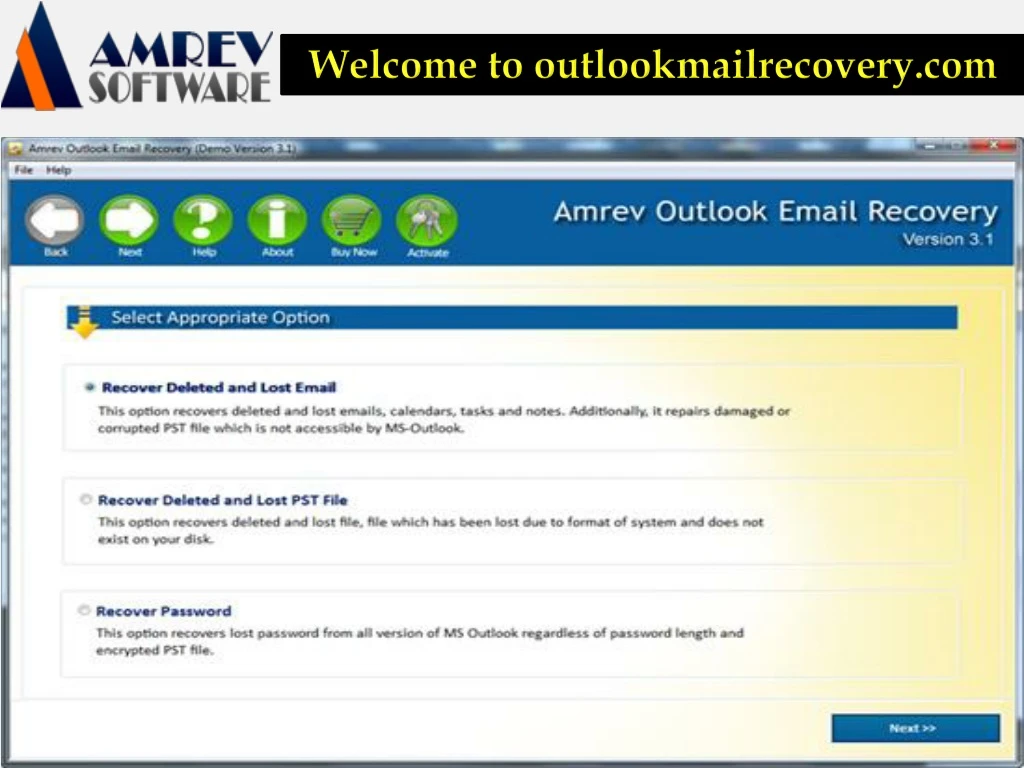 welcome to outlookmailrecovery com