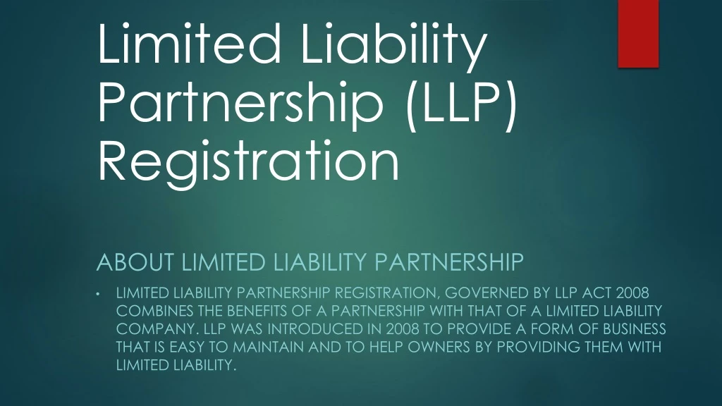 limited liability partnership llp registration