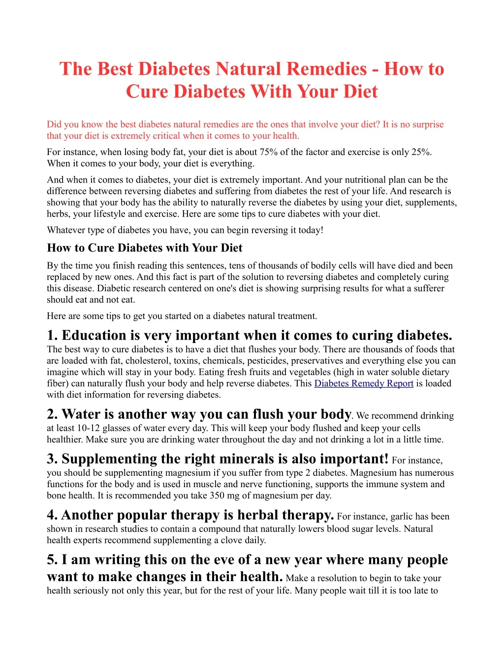 the best diabetes natural remedies how to cure