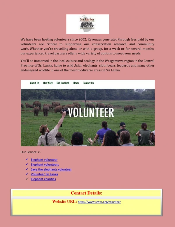 we have been hosting volunteers since 2002