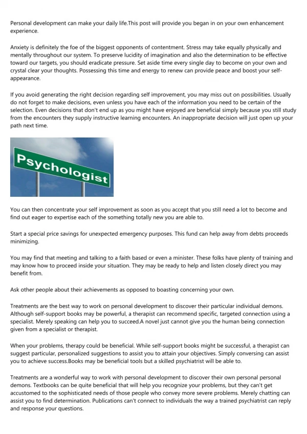 personal development can make your daily life