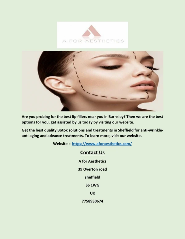 Lip fillers barnsley - A for Aesthetics