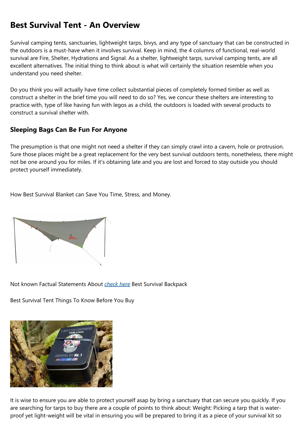 best survival tent an overview