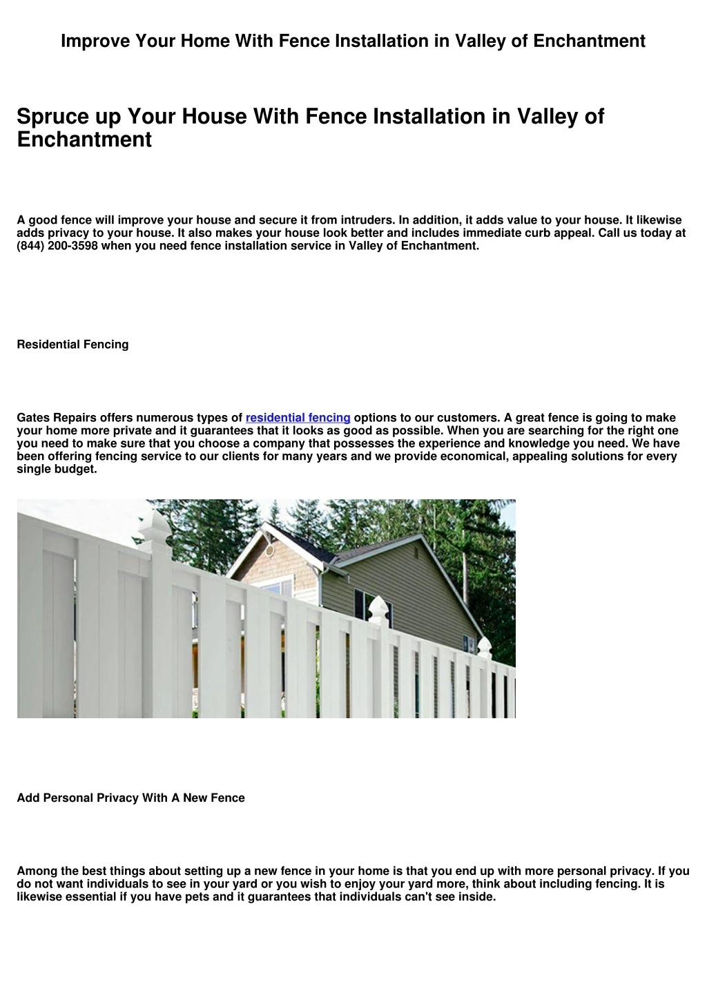improve your home with fence installation