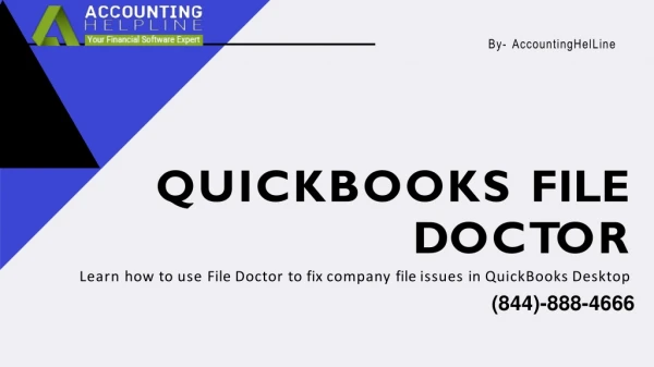 How Do I utilise QuickBooks File Doctor