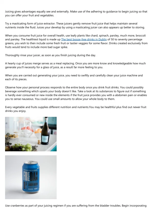 juicing gives advantages equally