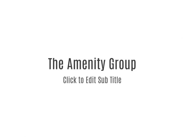 The Amenity Group - AirBNB