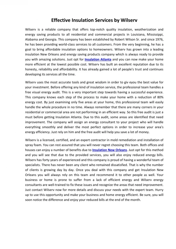 effective insulation services by wilserv