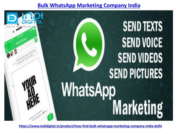 Bulk WhatsApp marketing Company in India