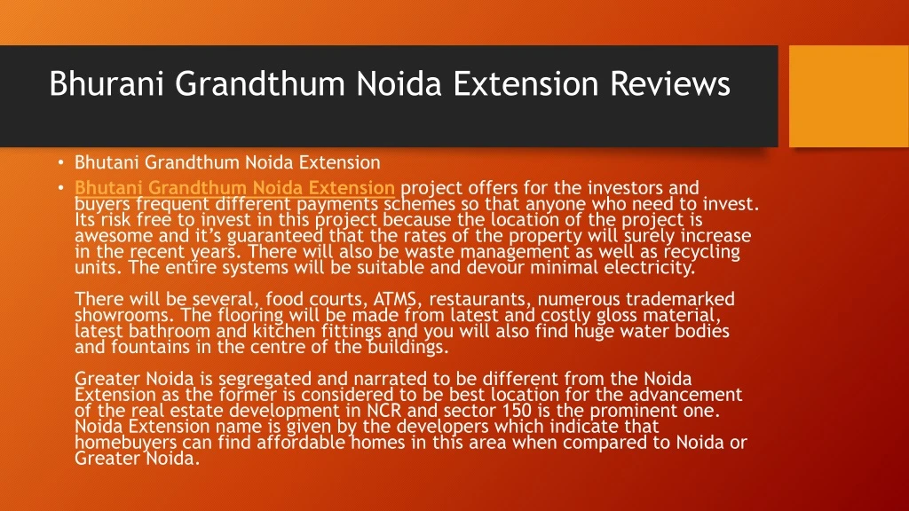 bhurani grandthum noida extension reviews