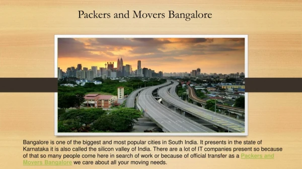 Packers and movers bangalore.