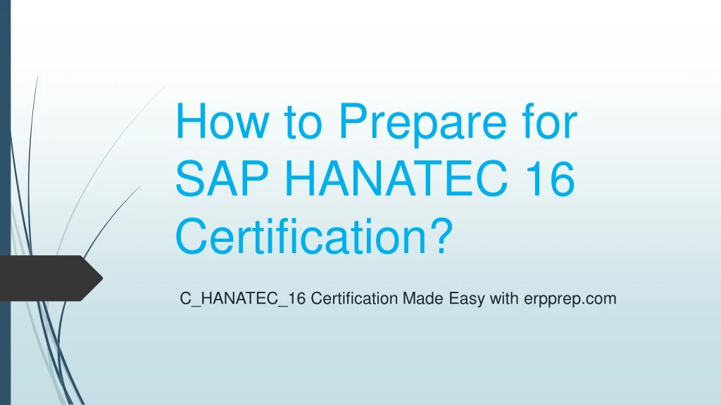 how to prepare for sap hanatec 16 certification