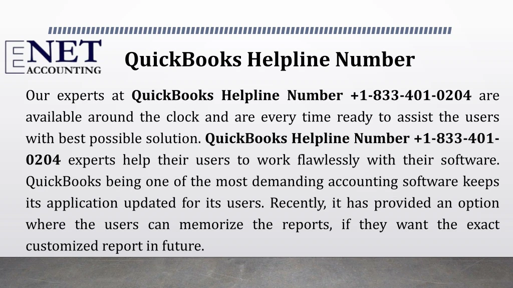 quickbooks helpline number