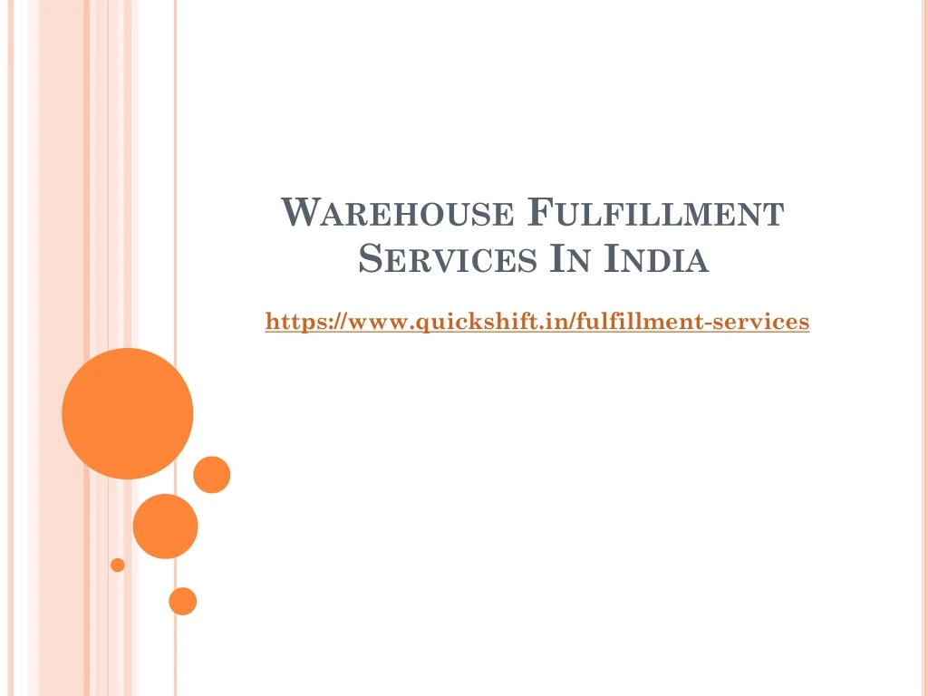 warehouse fulfillment services in india