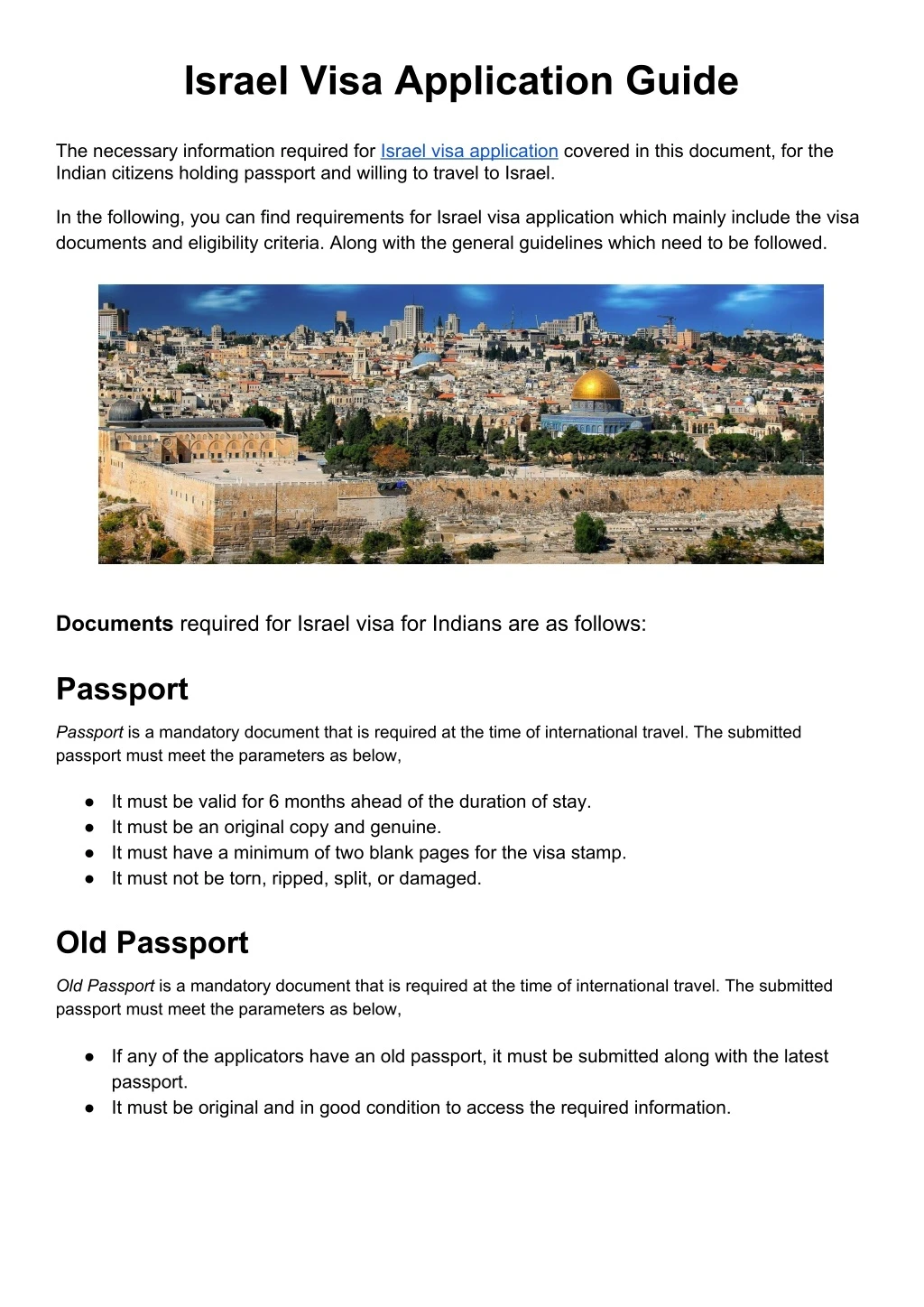 israel visa application guide