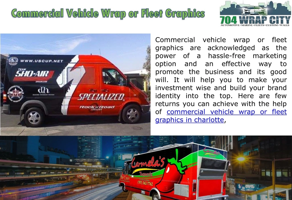 commercial vehicle wrap or fleet graphics
