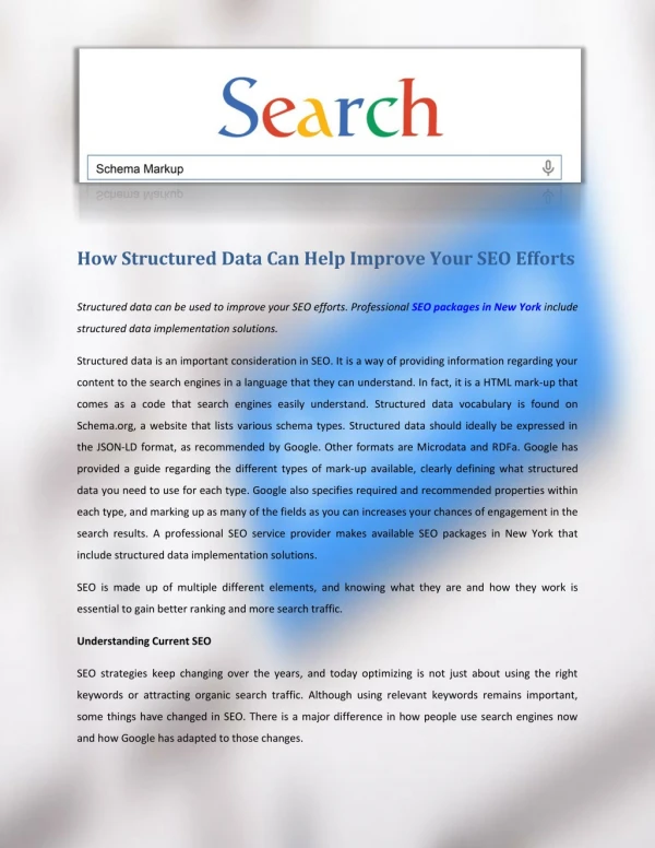 how structured data can help improve your