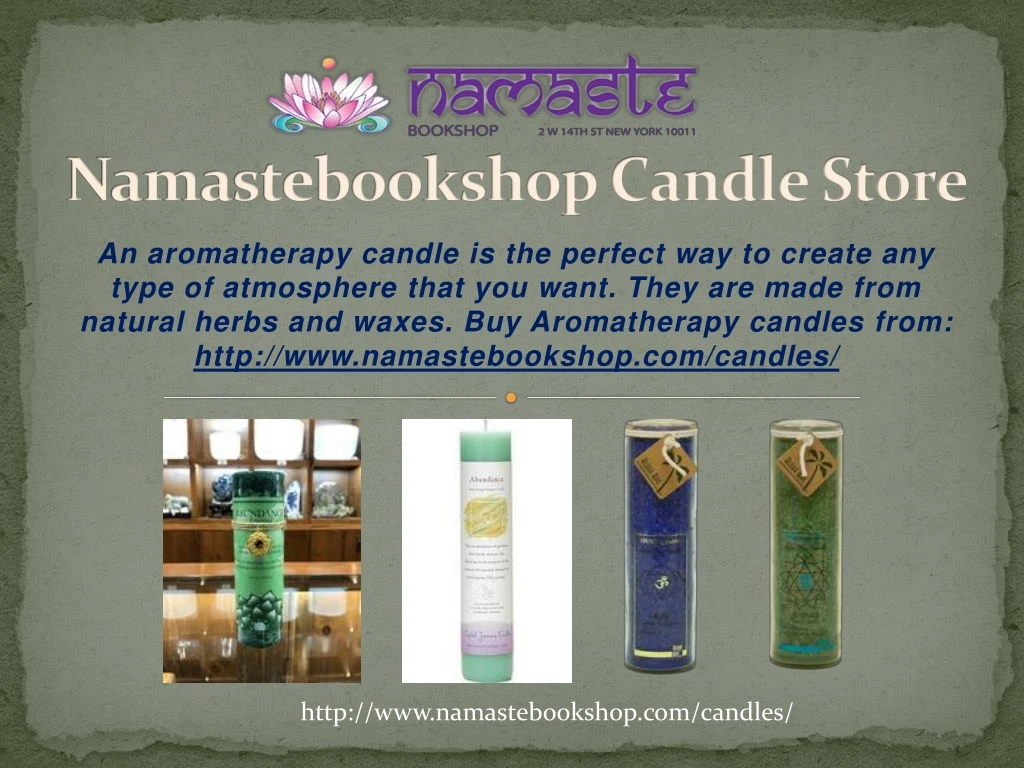 namastebookshop candle store