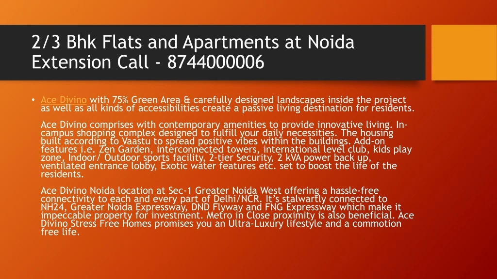 2 3 bhk flats and apartments at noida extension call 8744000006