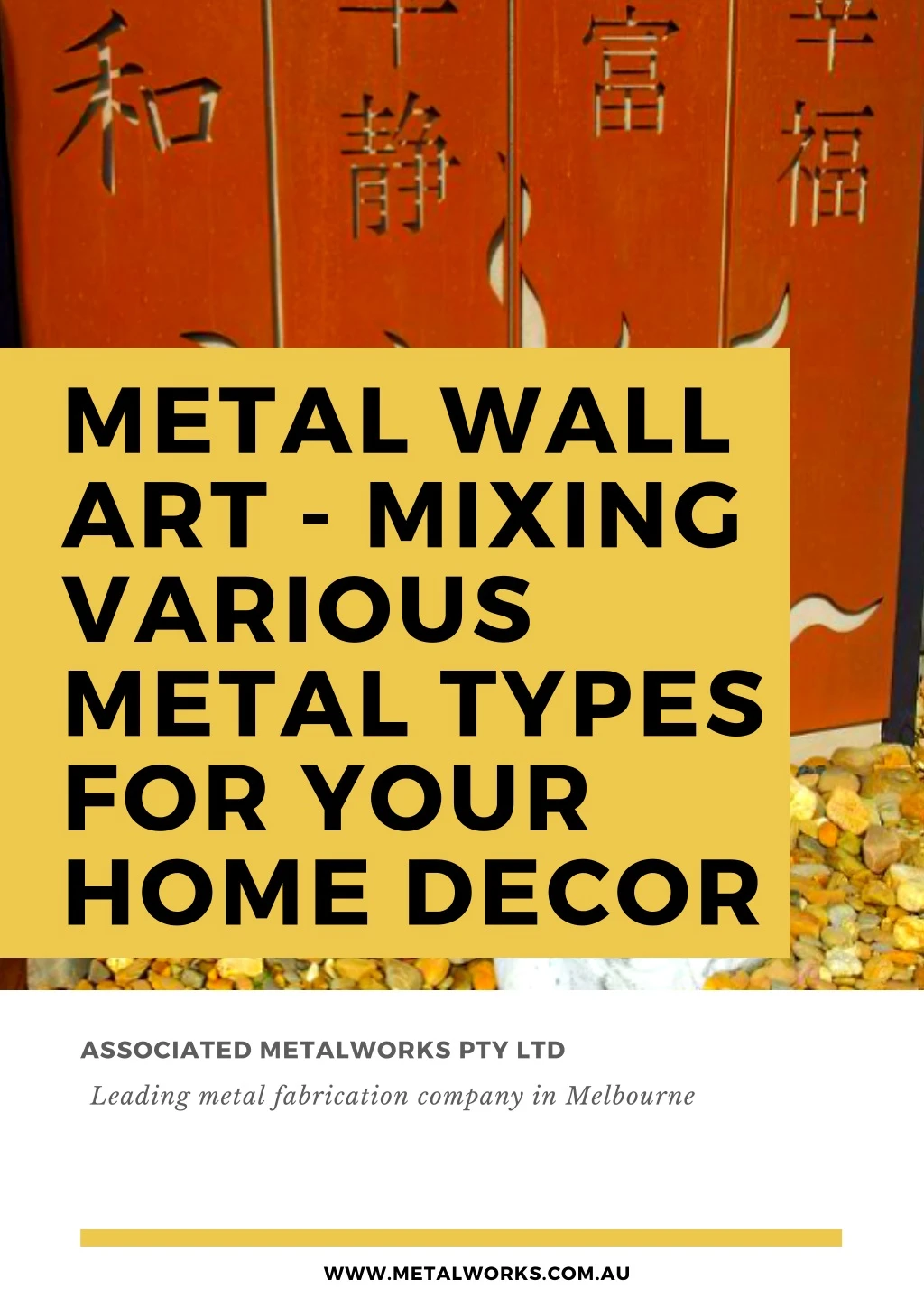 metal wall art mixing various metal types