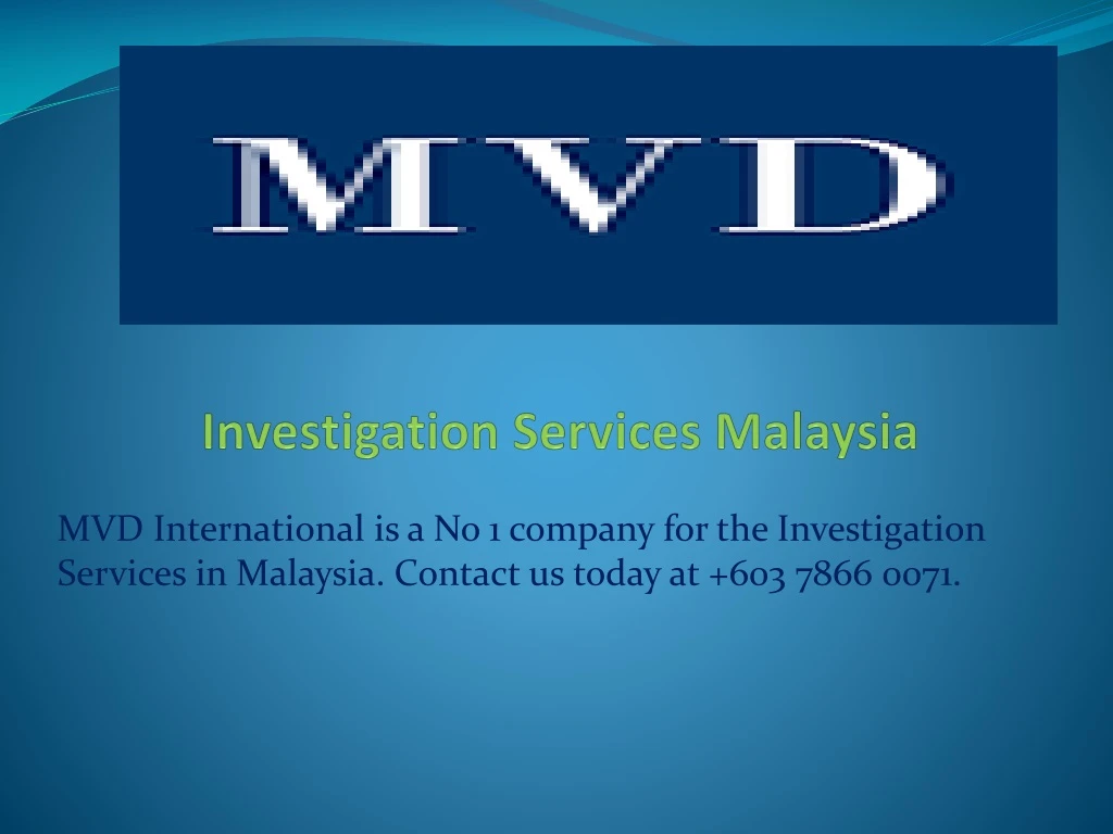investigation services malaysia