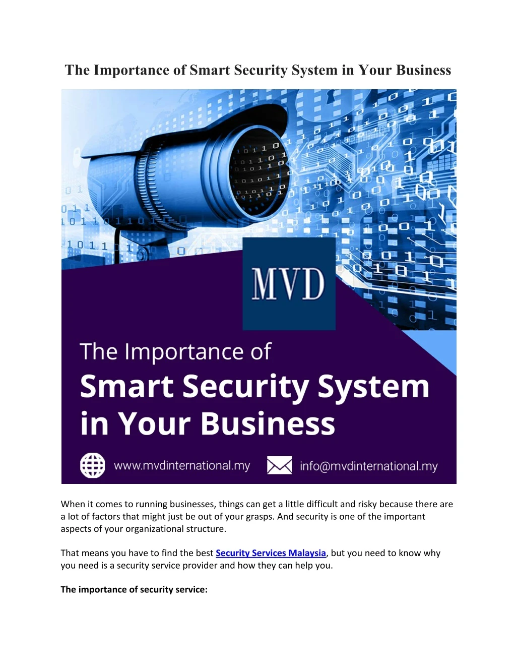 the importance of smart security system in your