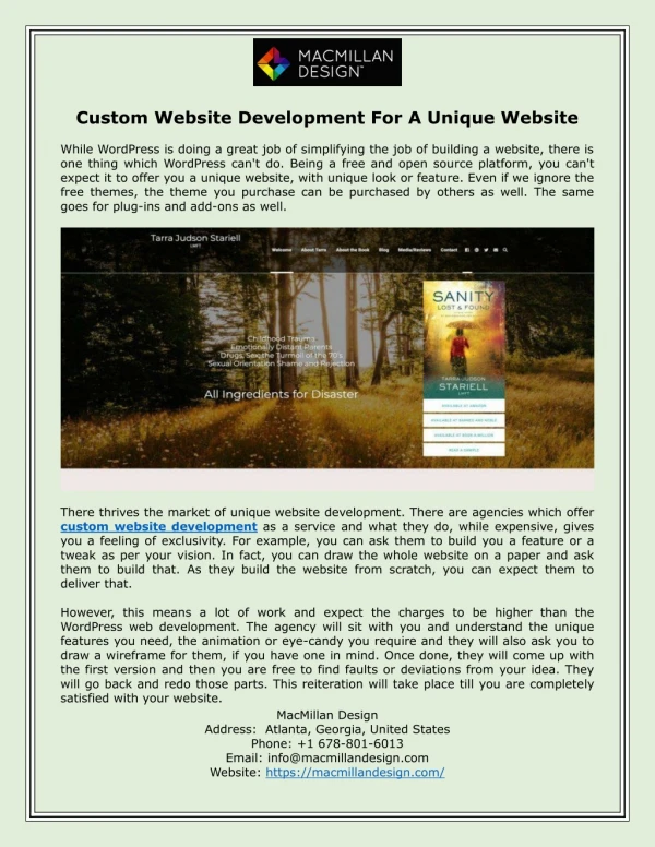 Custom Website Development For A Unique Website