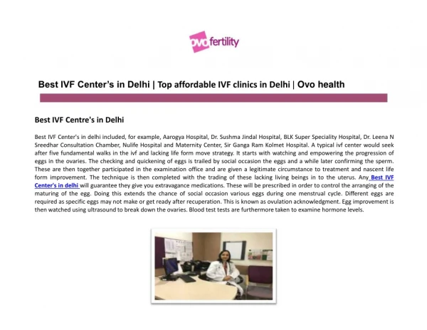 Best IVF Centre in Delhi NCR