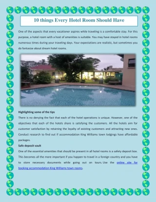 10 things Every Hotel Room Should Have - slide 1