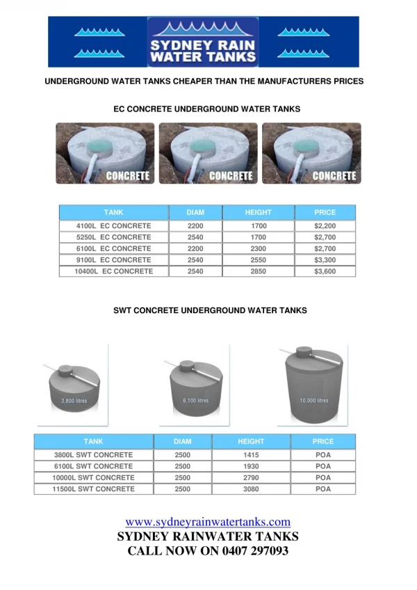 Quality Underground Water Tanks
