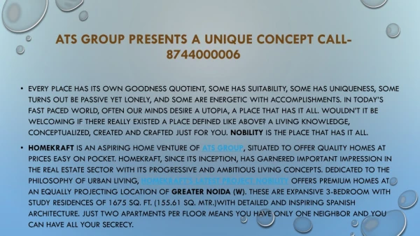 ats group presents a unique concept call 8744000006