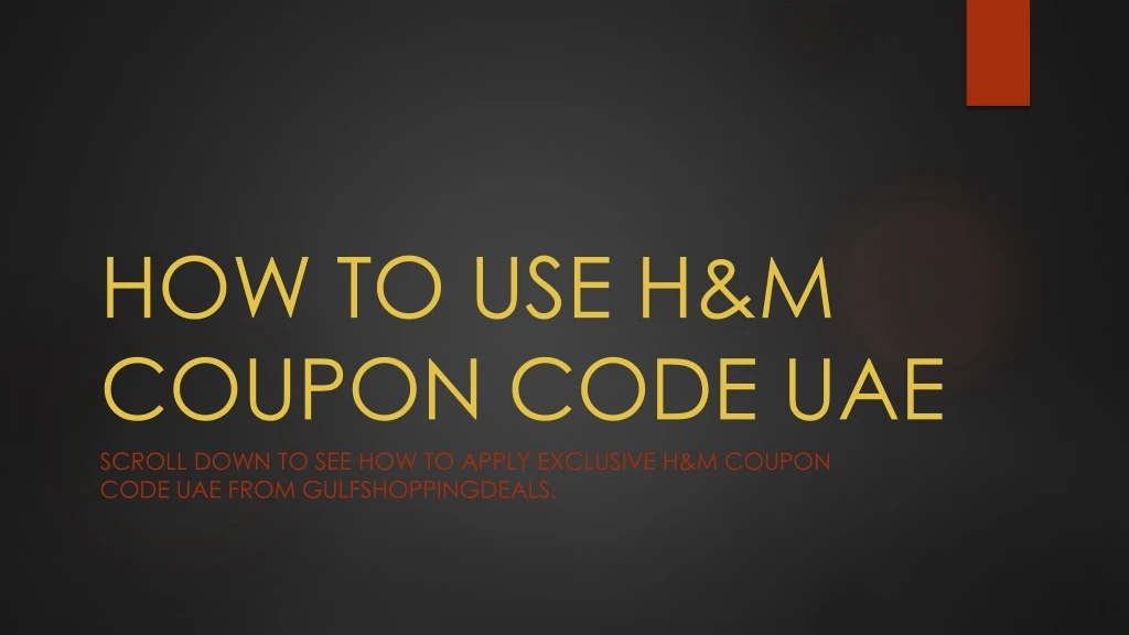 how to use h m coupon code uae