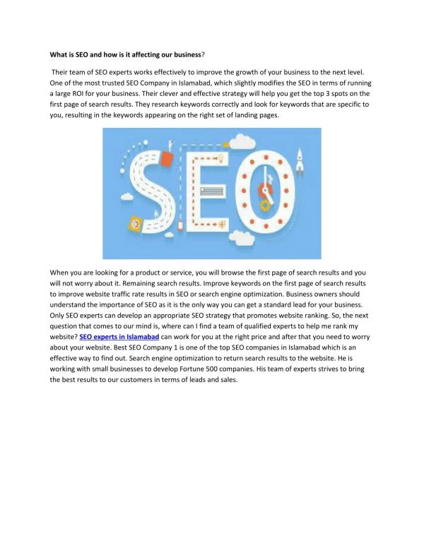 What is SEO and how is it affecting our business?