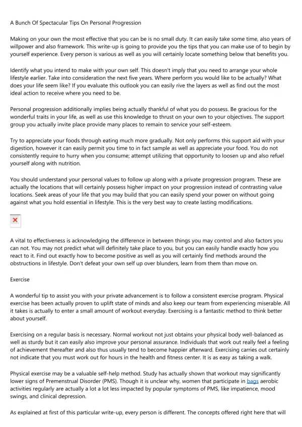 a bunch of spectacular tips on personal