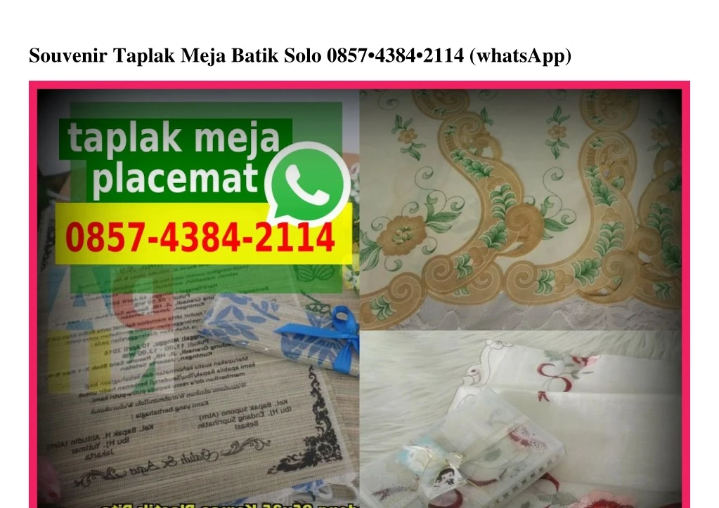souvenir taplak meja batik solo 0857 4384 2114